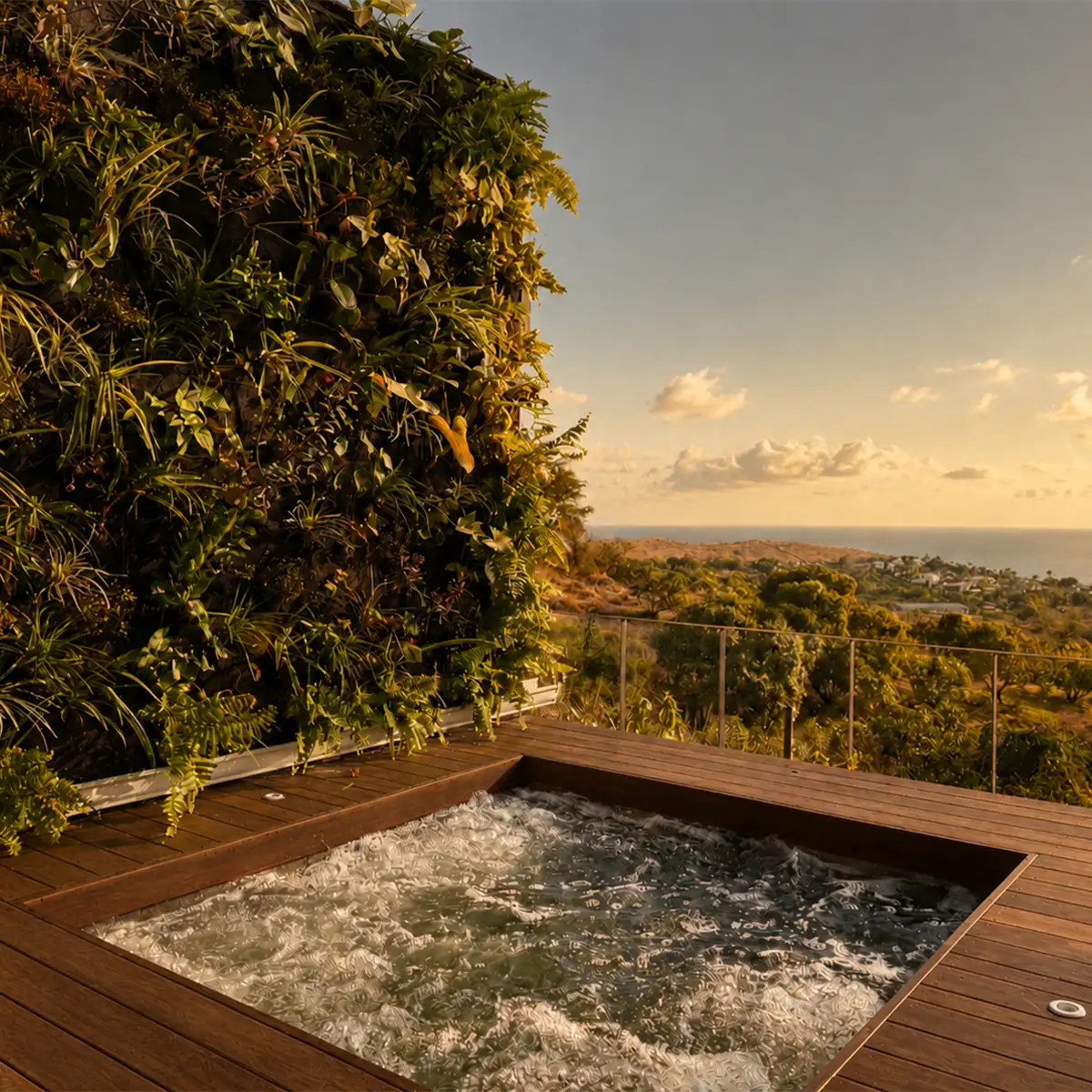 Jacuzzi vue mer - Maison d'hôtes à Saint-Gilles les Bains