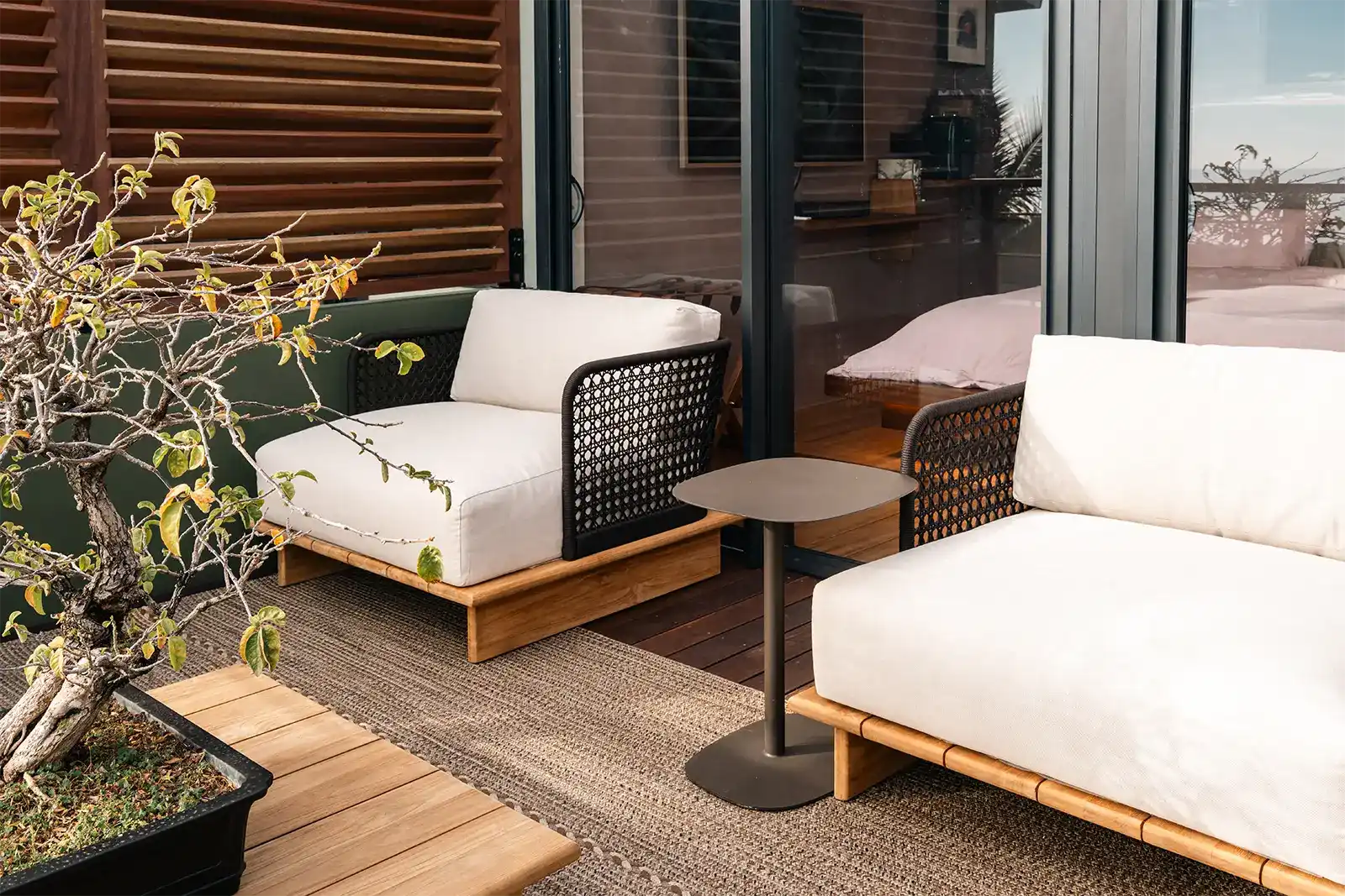 Terrasse en bois - Vue mer dans les chambres 